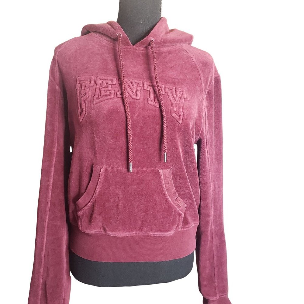 Fenty X Rihanna Hoodie Velour Pullover Embroidered 13 Sweatshirt Women 0
